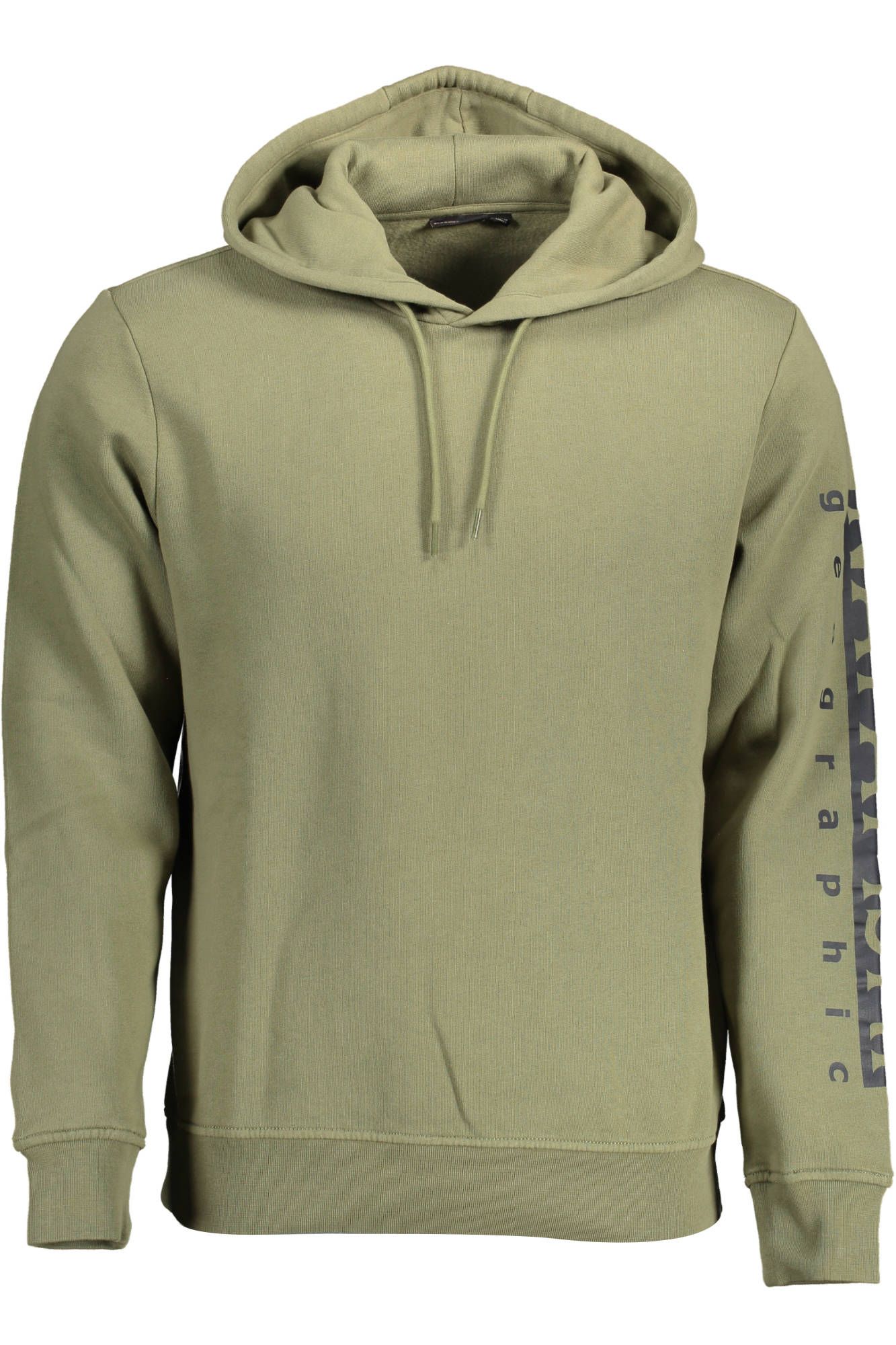 Green Hooded Sweatshirt with Logo Print