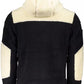 Sleek Black Polyester Hooded Jacket