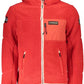 Elegant Red Hooded Jacket with Contrasting Details