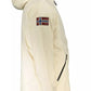 Chic White Polyamide Hooded Jacket