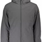 Sleek Gray Hooded Jacket - Eco-Conscious Style