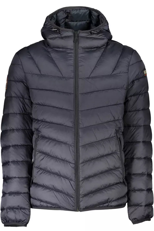 Sleek Polyamide Hooded Jacket for Men