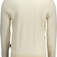 Beige Cotton Crew-Neck Embroidered Sweater