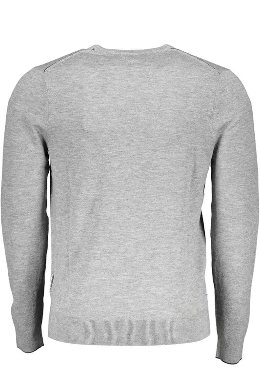 Elegant Woolen Gray Sweater for Men