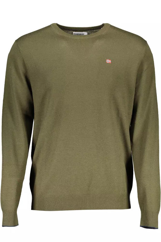 Elegant Green Woolen Sweater for Men