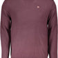 Elegant Purple Wool Sweater with Embroidery