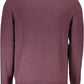 Elegant Purple Wool Sweater with Embroidery