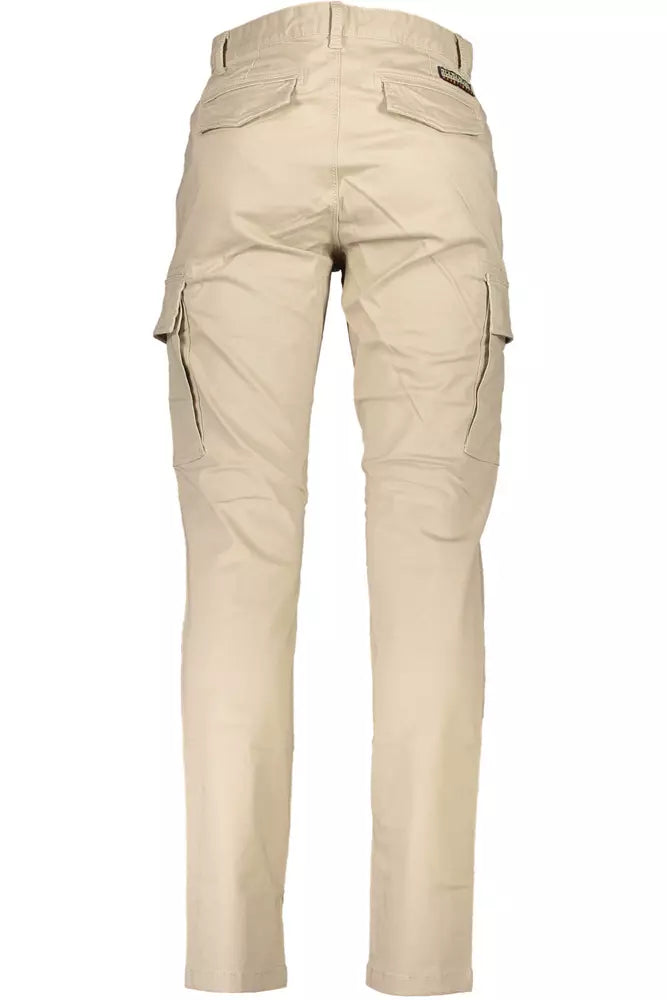 Chic Beige 4-Pocket Cotton Trousers