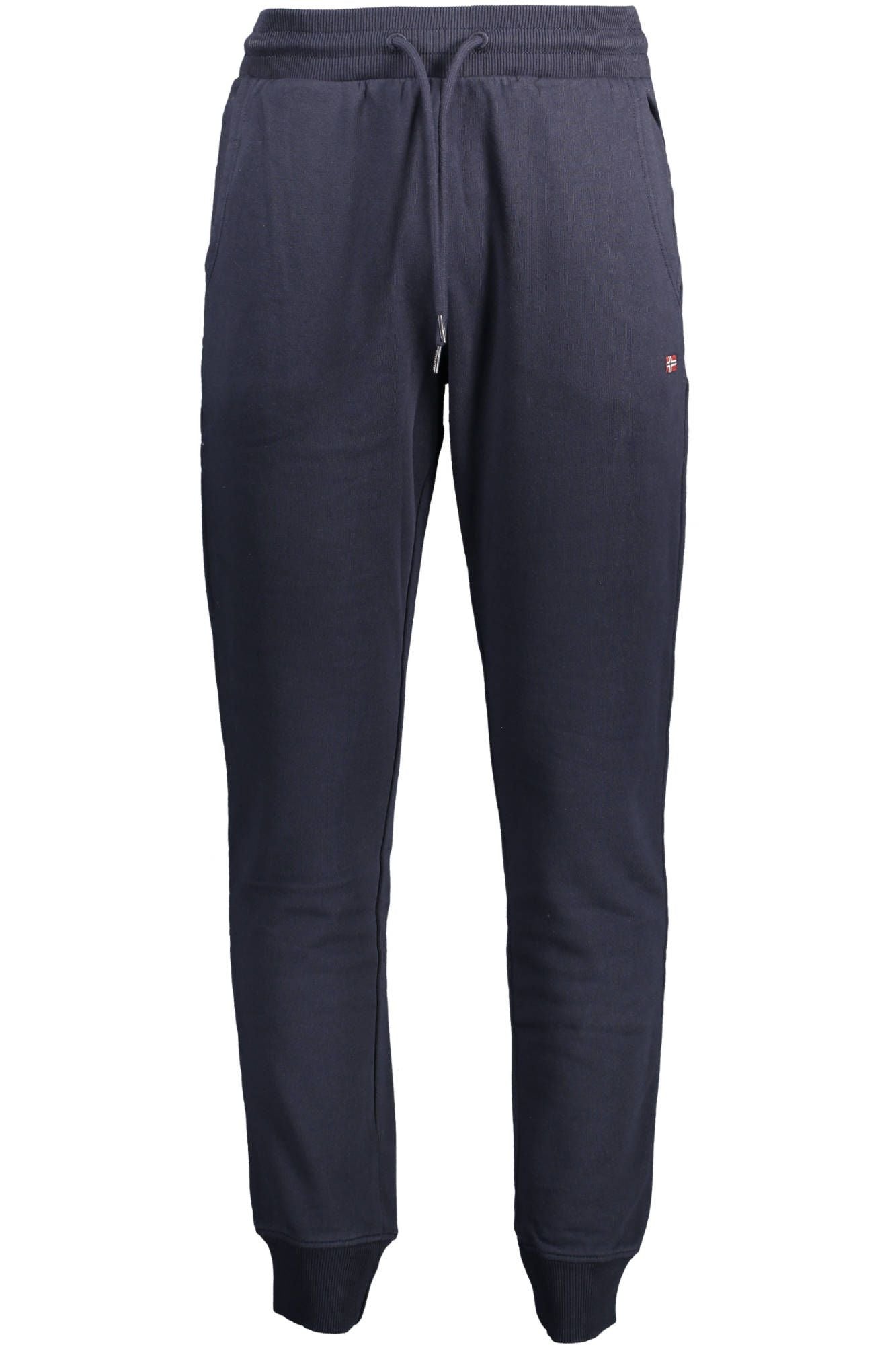 Elegant Blue Sports Trousers with Embroidery