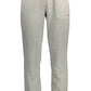 Chic Gray Sports Trousers with Embroidered Logo
