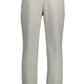 Chic Gray Sports Trousers with Embroidered Logo
