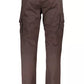 Chic Brown Cotton Stretch Trousers
