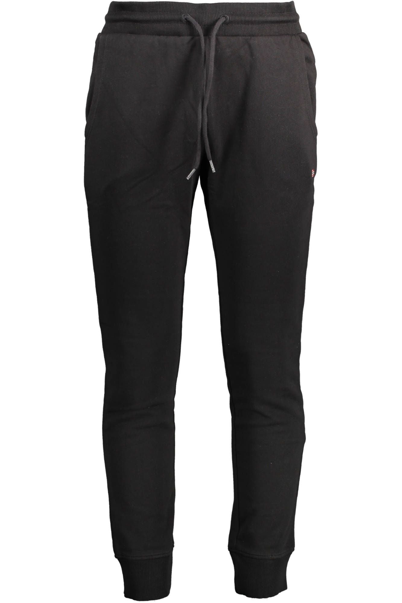 Sleek Black Sports Trousers with Embroidered Logo