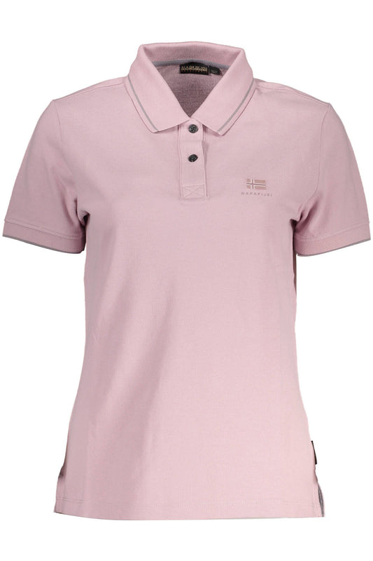 Chic Pink Polo with Contrasting Details