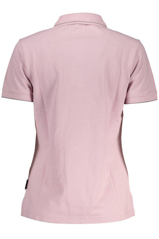 Chic Pink Polo with Contrasting Details