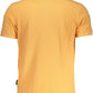 Elegant Orange Cotton Polo with Embroidery