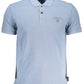 Elegant Light Blue Cotton Polo with Logo Detail