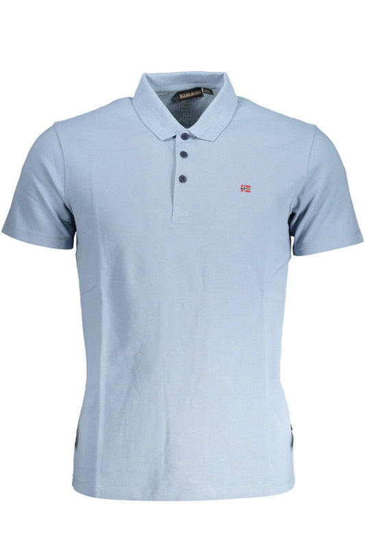 Chic Light Blue Polo - Embroidered Cotton Classic