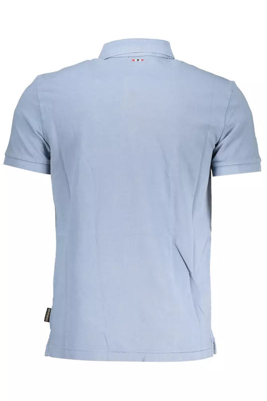 Elegant Light Blue Short Sleeve Polo
