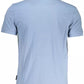 Elegant Light Blue Cotton Polo with Logo Embroidery