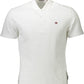 Elegant White Embroidered Polo Shirt