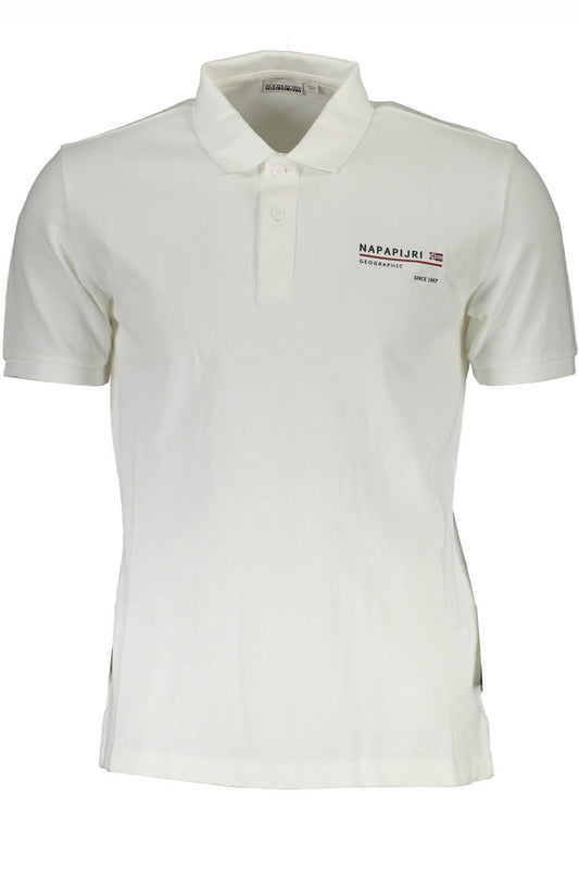 Elegant White Cotton Polo Shirt
