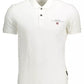 Elegant White Embroidered Polo Shirt