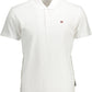 Elegant White Embroidered Polo Shirt
