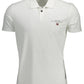 Elegant White Embroidered Polo Shirt