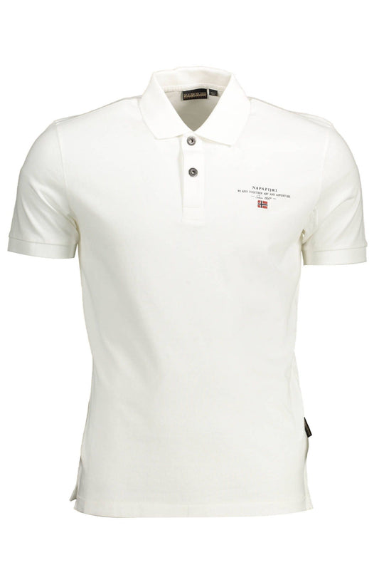 Elegant White Polo with Unique Embroidery