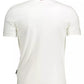 Elegant White Cotton Polo with Embroidery