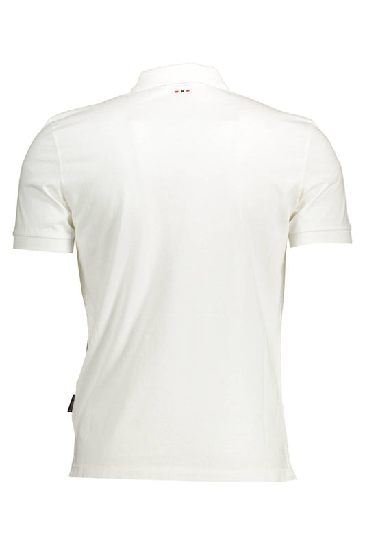 Elegant White Polo with Unique Embroidery