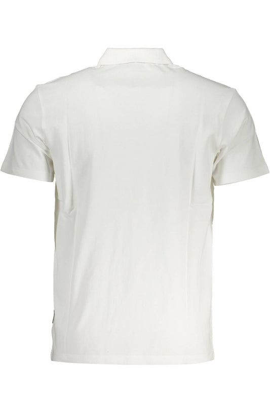 Elegant White Cotton Polo Shirt