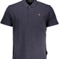Elegant Blue Cotton Polo Shirt