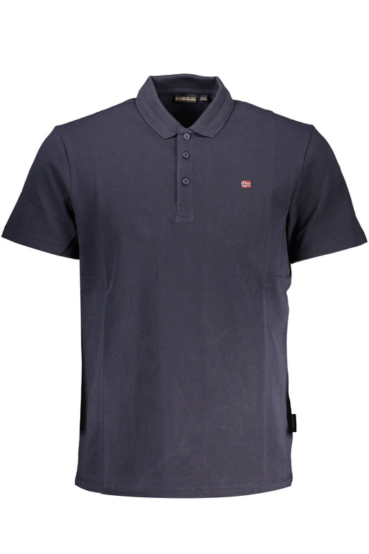 Elegant Blue Cotton Polo Shirt