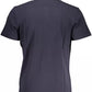 Chic Blue Cotton Polo With Emblematic Detail