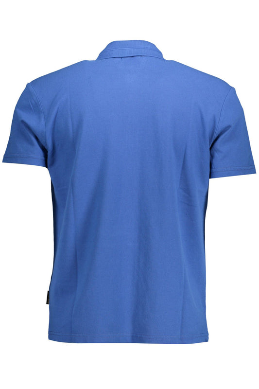 Elegant Short-Sleeved Blue Polo