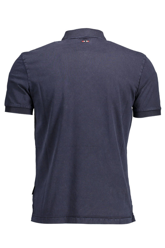 Elegant Blue Cotton Polo with Embroidered Logo