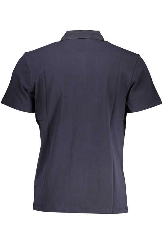 Elegant Blue Cotton Polo Shirt
