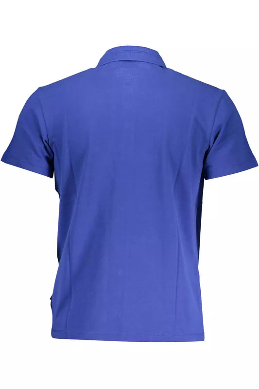 Elegant Short-Sleeved Blue Polo