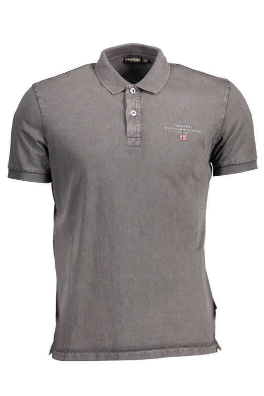 Elegant Gray Short-Sleeved Polo