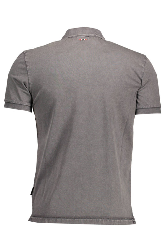Elegant Gray Short-Sleeved Polo