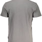Elegant Gray Polo Shirt with Embroidery Detail