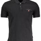 Elegant Black Embroidered Polo
