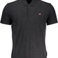 Elegant Black Embroidered Polo Shirt