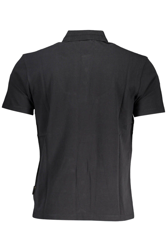 Elegant Black Embroidered Polo Shirt