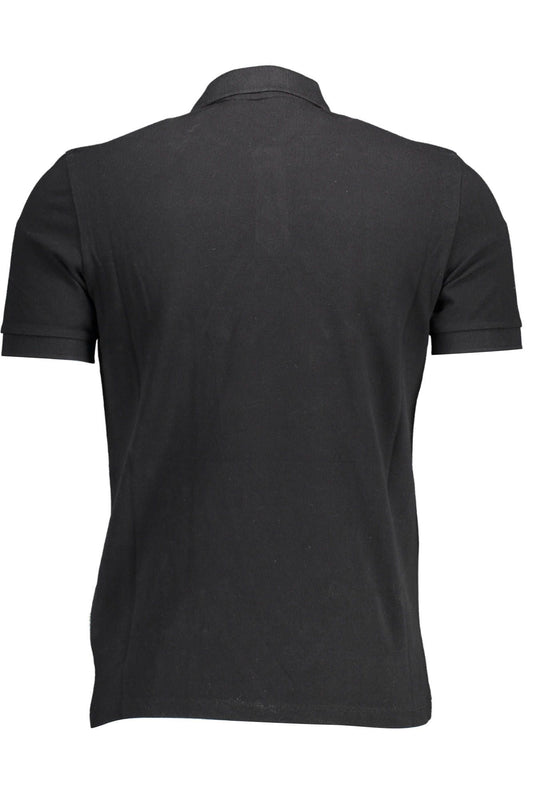 Elegant Black Cotton Polo Shirt