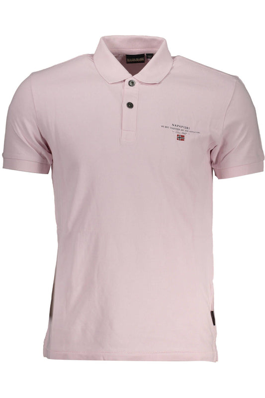 Chic Pink Embroidered Polo with Signature Detailing