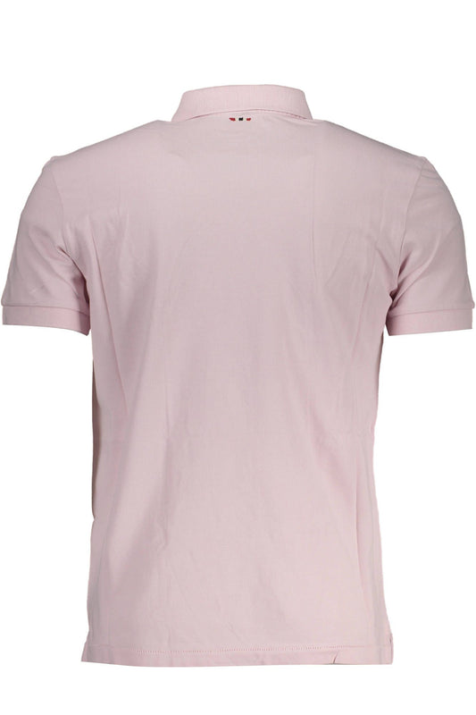 Chic Pink Embroidered Polo with Signature Detailing