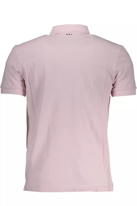 Elegant Pink Polo with Chic Embroidery
